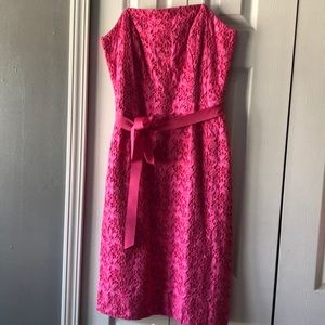 Lilly Pulitzer Eyelet Strapless Dress with Ribbon